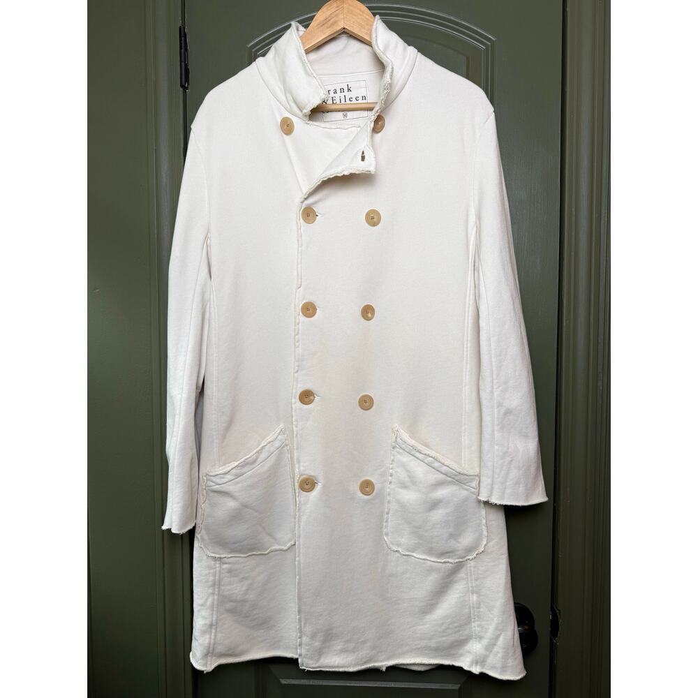 NWOT Frank & Eileen Belfast Sweatshirt Trench Peacoat Vintage White Cream Medium